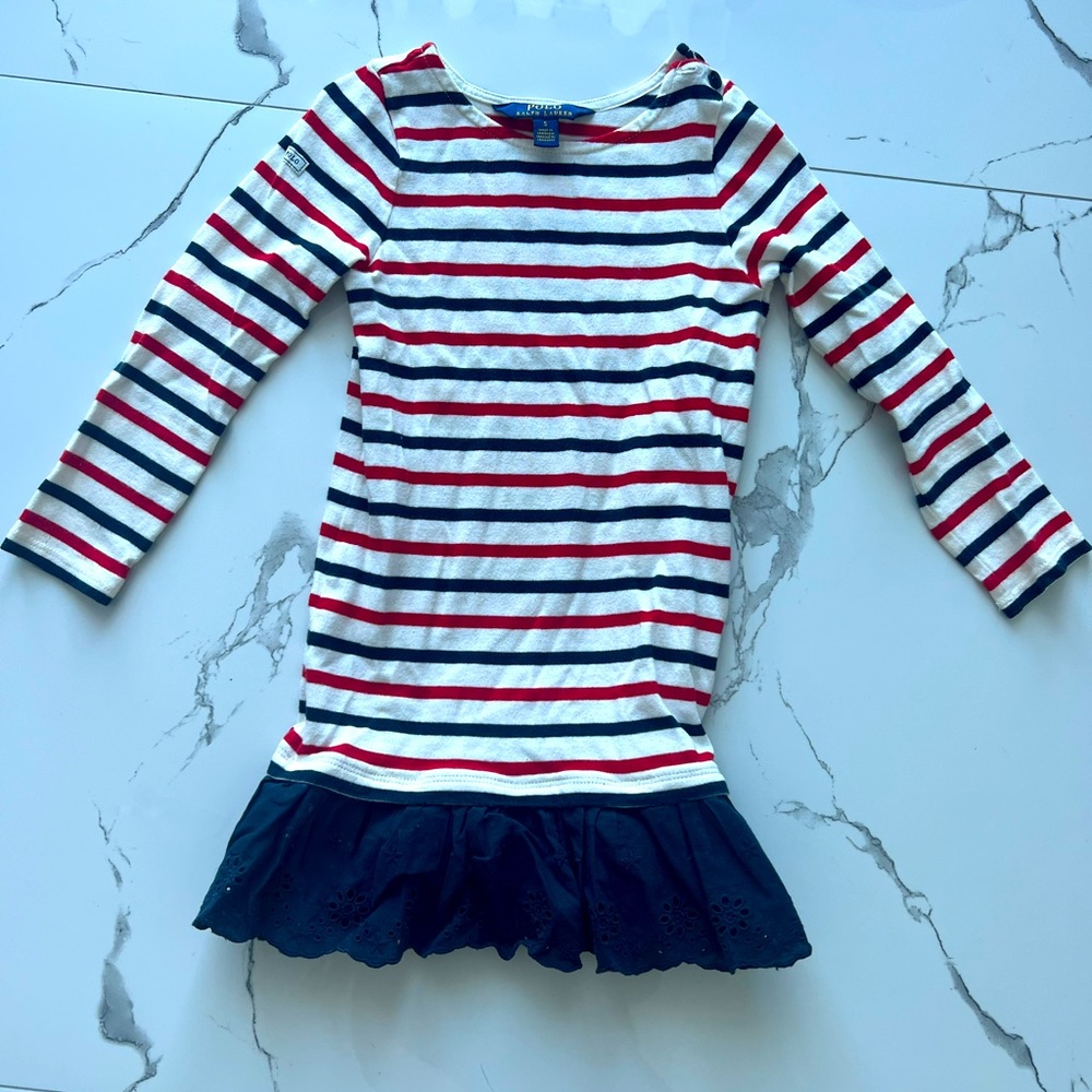 Size 5 girls Polo Ralph Lauren striped dress